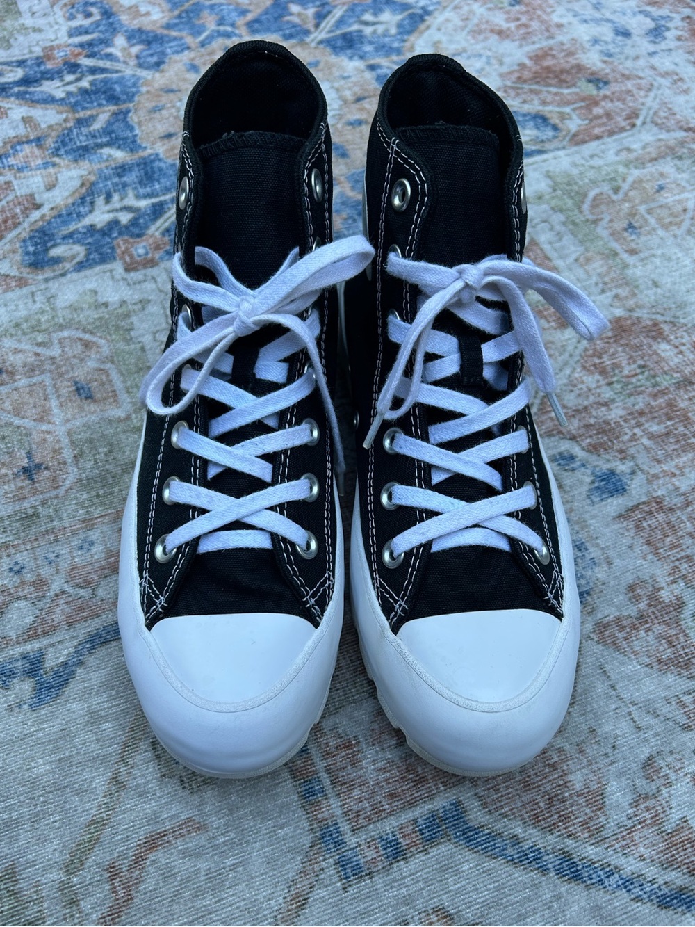 Converse All Star Lugged Platform High Tops Sneaker Black/White | Women’s 7.5 - Picture 3 of 11